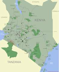 Kenya Safari Map 197x238 